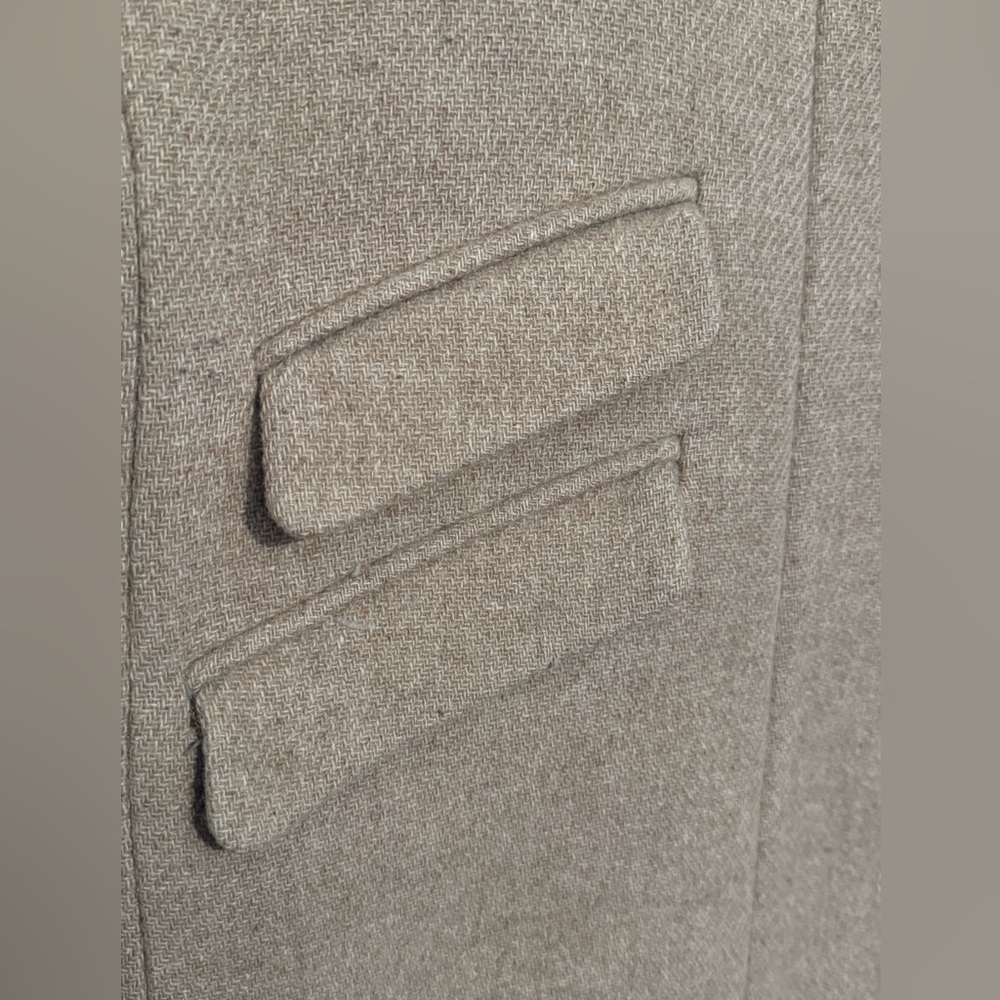 J Crew Cocoon coat in Italian stadium-cloth wool blend Size 10P Tan - Picture 3 of 5
